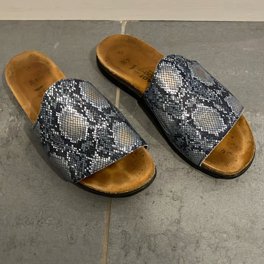 Naot python slides/sandals